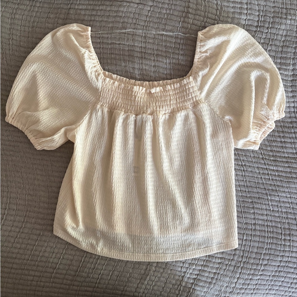 Sanctuary Elegant Cream Puff Sleeve Top